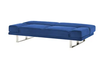 Selekk Fällbar 2-sits Bäddsoffa 105x192 cm i Sammet - Blå - Möbler - Soffa - Bäddsoffa - 2 sits bäddsoffa