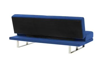 Selekk Fällbar 2-sits Bäddsoffa 105x192 cm i Sammet - Blå - Möbler - Soffa - Bäddsoffa - 2 sits bäddsoffa