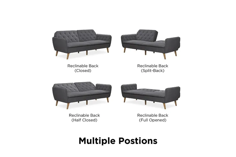 Tallulah 2-sits Bäddsoffa Grå - Novogratz - Möbler - Soffa - Bäddsoffa - 2 sits bäddsoffa