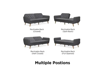 Tallulah 2-sits Bäddsoffa Grå - Novogratz - Möbler - Soffa - Bäddsoffa - 2 sits bäddsoffa