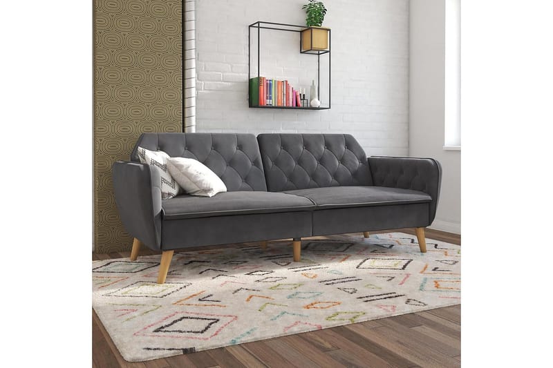 Tallulah 2-sits Bäddsoffa Grå - Novogratz - Möbler - Soffa - Bäddsoffa - 2 sits bäddsoffa