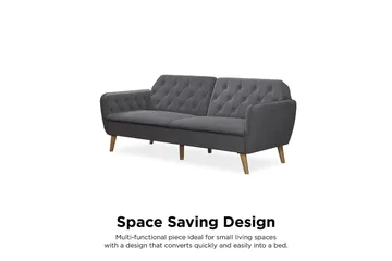 Tallulah 2-sits Bäddsoffa Grå - Novogratz - Möbler - Soffa - Bäddsoffa - 2 sits bäddsoffa