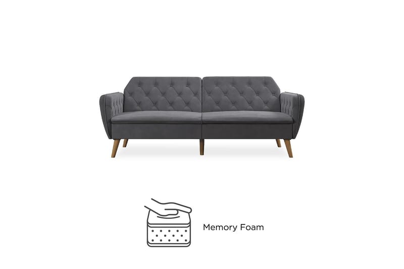 Tallulah 2-sits Bäddsoffa Grå - Novogratz - Möbler - Soffa - Bäddsoffa - 2 sits bäddsoffa