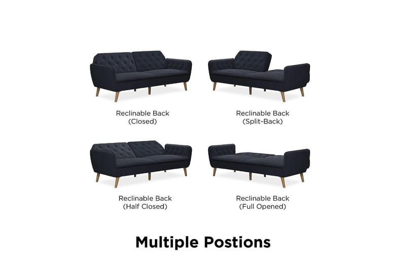 Tallulah 2-sits Bäddsoffa Marinblå - Novogratz - Möbler - Soffa - Bäddsoffa - 2 sits bäddsoffa