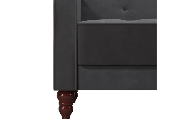 Vintage Tufted 2-sits Bäddsoffa Grå - Novogratz - Möbler - Soffa - Bäddsoffa - 2 sits bäddsoffa