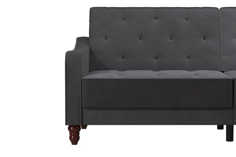 Vintage Tufted 2-sits Bäddsoffa Grå - Novogratz - Möbler - Soffa - Bäddsoffa - 2 sits bäddsoffa