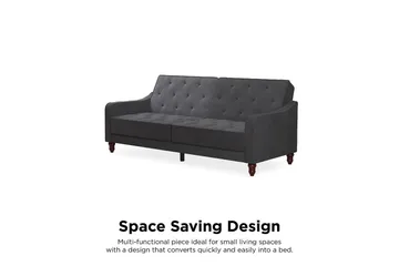 Vintage Tufted 2-sits Bäddsoffa Grå - Novogratz - Möbler - Soffa - Bäddsoffa - 2 sits bäddsoffa