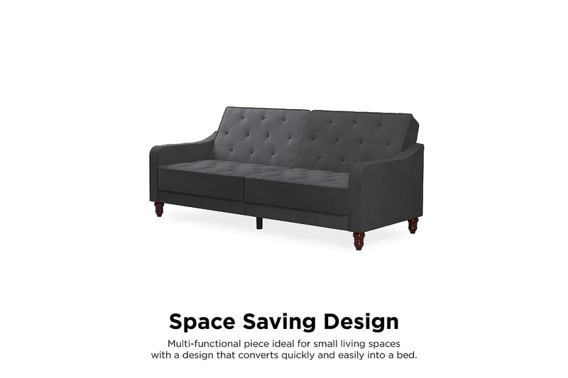 Vintage Tufted 2-sits Bäddsoffa Grå - Novogratz - Möbler - Soffa - Bäddsoffa - 2 sits bäddsoffa