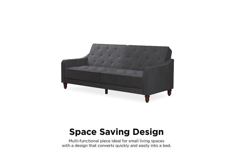 Vintage Tufted 2-sits Bäddsoffa Grå - Novogratz - Möbler - Soffa - Bäddsoffa - 2 sits bäddsoffa