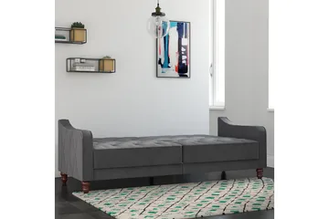 Vintage Tufted 2-sits Bäddsoffa Grå - Novogratz - Möbler - Soffa - Bäddsoffa - 2 sits bäddsoffa