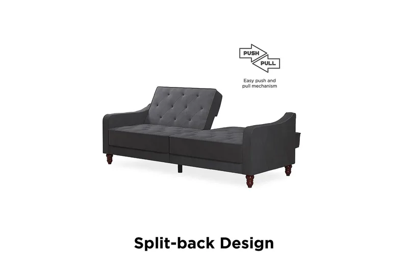 Vintage Tufted 2-sits Bäddsoffa Grå - Novogratz - Möbler - Soffa - Bäddsoffa - 2 sits bäddsoffa