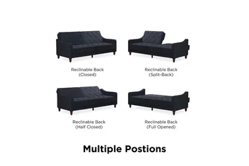 Vintage Tufted 2-sits Bäddsoffa Marinblå - Novogratz - Möbler - Soffa - Bäddsoffa - 2 sits bäddsoffa