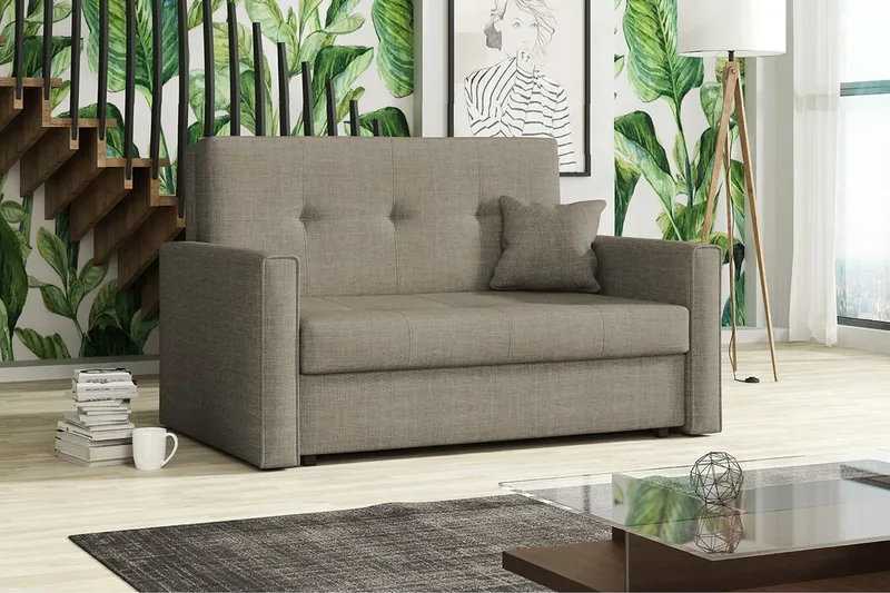 Viva Bäddsoffa 133x100x85 cm - Grå - Möbler - Soffa - Bäddsoffa - 2 sits bäddsoffa