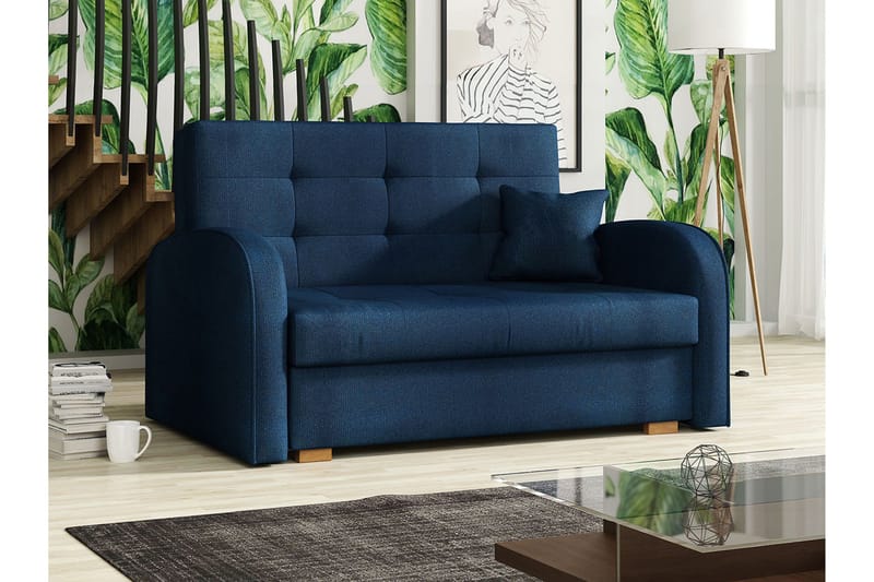 Viva Bäddsoffa 133x98x85 cm - Blå - Möbler - Soffa - Bäddsoffa - 2 sits bäddsoffa