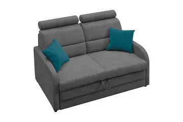 Wibaro Bäddsoffa 144x91x117 cm - Grå - Möbler - Soffa - Bäddsoffa - 2 sits bäddsoffa