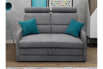 Wibaro Bäddsoffa 144x91x117 cm - Grå - Möbler - Soffa - Bäddsoffa - 2 sits bäddsoffa