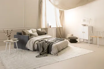 Willhelm Liten Bäddsoffa 2-sits 160 cm Bred - Grå / Ljusgrå - Möbler - Soffa - Bäddsoffa - 2 sits bäddsoffa