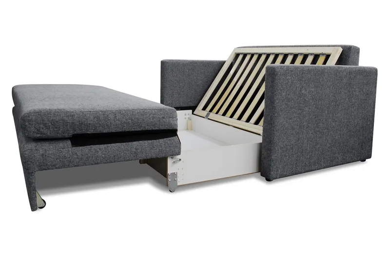 Willhelm Liten Bäddsoffa 2-sits 160 cm Bred - Grå / Ljusgrå - Möbler - Soffa - Bäddsoffa - 2 sits bäddsoffa