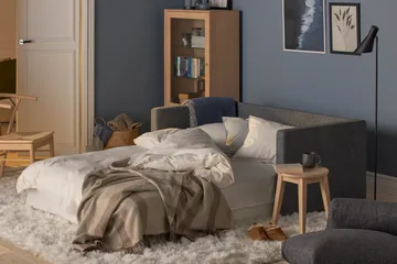 Willhelm Liten Bäddsoffa 2-sits 160 cm Bred - Grå / Ljusgrå - Möbler - Soffa - Bäddsoffa - 2 sits bäddsoffa