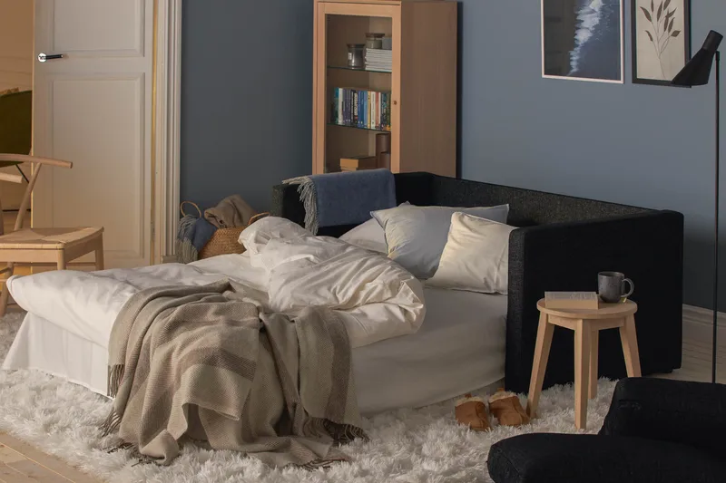 Willhelm Liten Bäddsoffa 2-sits Framåtbäddad - Mörkgrå - Möbler - Soffa - Bäddsoffa - 2 sits bäddsoffa