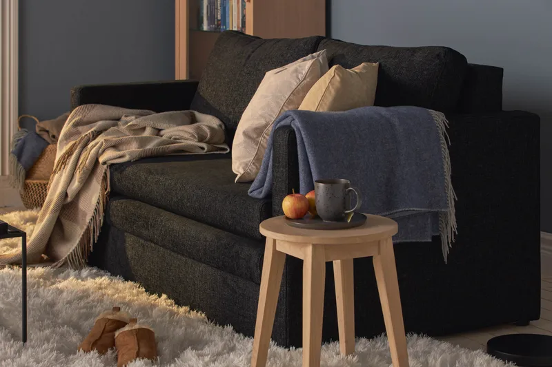 Willhelm Liten Bäddsoffa 2-sits Framåtbäddad - Mörkgrå - Möbler - Soffa - Bäddsoffa - 2 sits bäddsoffa