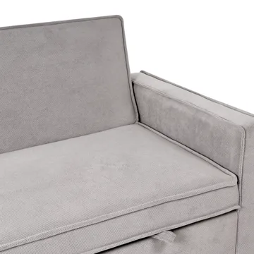 2-sits Framåtbäddad Utdragbar Bäddsoffa 137x179 cm med Hjul i Tyg - Grå - Möbler - Soffa - Bäddsoffa - 2 sits bäddsoffa