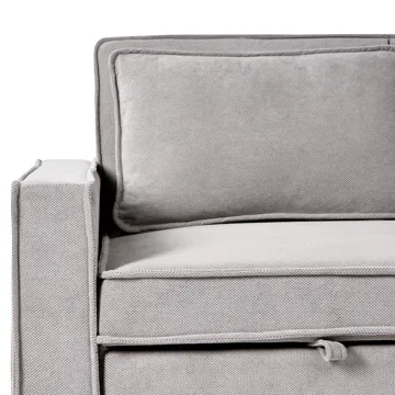2-sits Framåtbäddad Utdragbar Bäddsoffa 137x179 cm med Hjul i Tyg - Grå - Möbler - Soffa - Bäddsoffa - 2 sits bäddsoffa