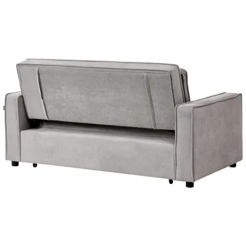2-sits Framåtbäddad Utdragbar Bäddsoffa 137x179 cm med Hjul i Tyg - Grå - Möbler - Soffa - Bäddsoffa - 2 sits bäddsoffa
