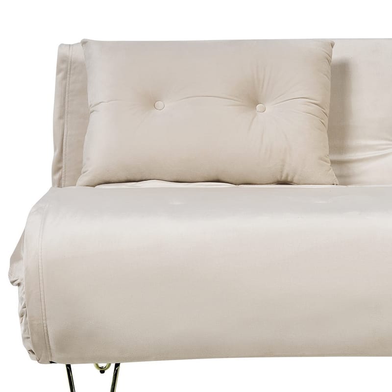 2-sits soffa Vestfold - Beige, guld - Möbler - Soffa - Bäddsoffa - 2 sits bäddsoffa
