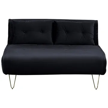 2-sits soffa Vestfold - Svart, guld - Möbler - Soffa - Bäddsoffa - 2 sits bäddsoffa