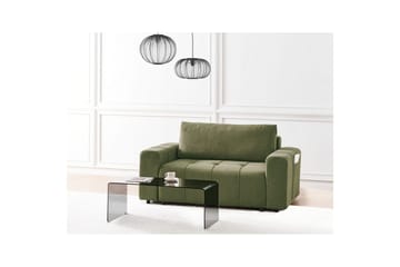 2-sitssoffa Innvik - Grön, 121x156 cm - Möbler - Soffa - Bäddsoffa - 2 sits bäddsoffa