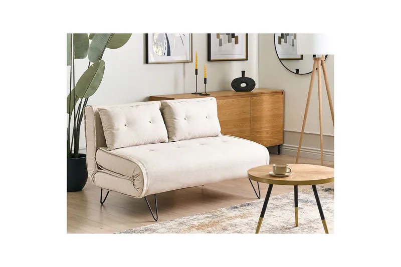 2-sitssoffa Vestfold Beige, svart - Beige - Möbler - Soffa - Bäddsoffa - 2 sits bäddsoffa