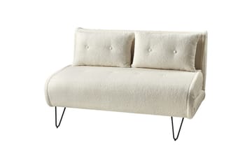 2-sitssoffa Vestfold Off-white, svart - Off-white, svart - Möbler - Soffa - Bäddsoffa - 2 sits bäddsoffa