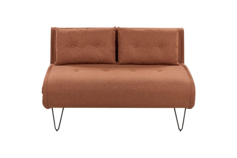 2-sitssoffa Vestfold Orange, Svart - Orange, Svart - Möbler - Soffa - Bäddsoffa - 2 sits bäddsoffa