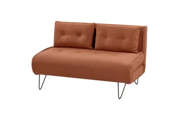 2-sitssoffa Vestfold Orange, Svart - Orange, Svart - Möbler - Soffa - Bäddsoffa - 2 sits bäddsoffa