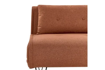 2-sitssoffa Vestfold Orange, Svart - Orange, Svart - Möbler - Soffa - Bäddsoffa - 2 sits bäddsoffa