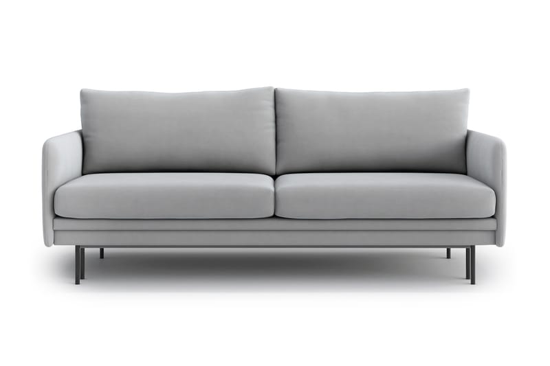 3-sits Bäddsoffa Calidora - Sammet/Grå - Möbler - Soffa - Bäddsoffa - 3 sits bäddsoffa