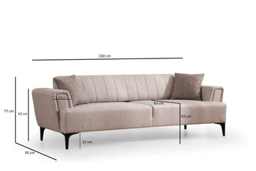 3-sits Bäddsoffa Hamlets - Beige - Möbler - Soffa - Bäddsoffa - 3 sits bäddsoffa