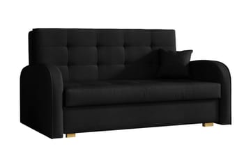 3-sits Bäddsoffa Hedensö - Sammet/Svart - Möbler - Soffa - Bäddsoffa - 3 sits bäddsoffa