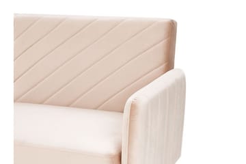 3-sits Bäddsoffa Kadeja - Sammet/Beige - Möbler - Soffa - Bäddsoffa - 3 sits bäddsoffa