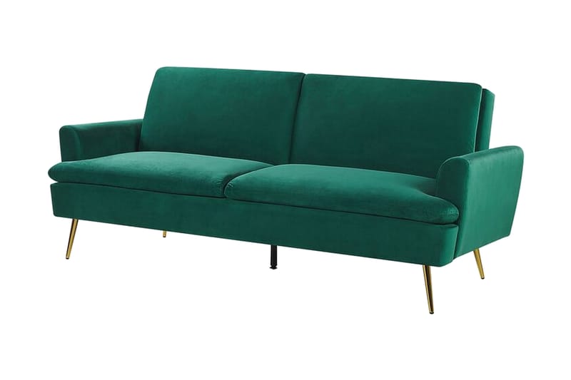3-sits Bäddsoffa Kurioka - Sammet/Mörkgrön - Möbler - Soffa - Bäddsoffa - 3 sits bäddsoffa