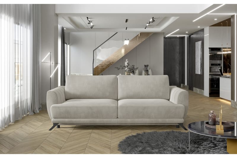 3-sits Bäddsoffa Megisti - Beige - Möbler - Soffa - Bäddsoffa - 3 sits bäddsoffa