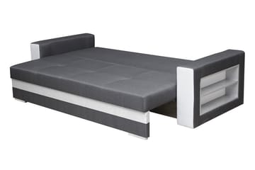 3-sits Bäddsoffa Rektangulär 236 cm med Förvaring i Tyg - Antracit - Möbler - Soffa - Bäddsoffa - 3 sits bäddsoffa