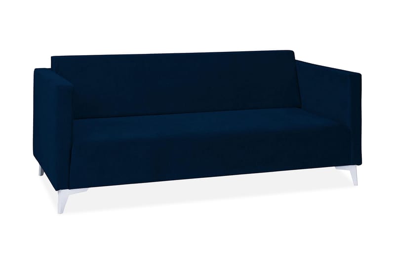 3-sits Soffa Szafir 82x176 cm - Mörkblå - Sammetssoffa - 3 sits bäddsoffa