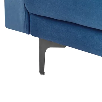 3-sits Bäddsoffa Aberdeen - Blå, Svart/Sammet - Möbler - Soffa - Bäddsoffa - 3 sits bäddsoffa