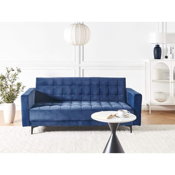 3-sits Bäddsoffa Aberdeen - Blå, Svart/Sammet - Möbler - Soffa - Bäddsoffa - 3 sits bäddsoffa