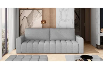 Alazaro 3-sits Bäddsoffa - Grå - Möbler - Soffa - Bäddsoffa - 3 sits bäddsoffa