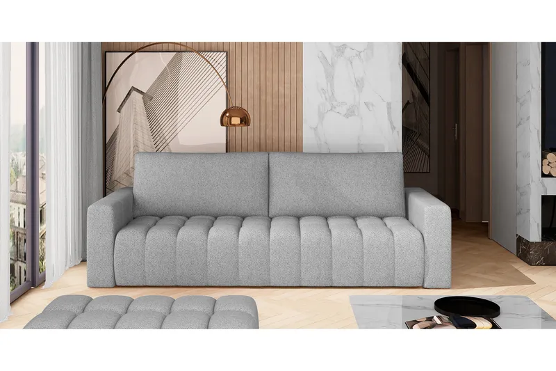 Alazaro 3-sits Bäddsoffa, Grå