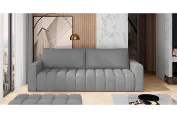 Alazaro 3-sits Bäddsoffa - Grå - Möbler - Soffa - Bäddsoffa - 3 sits bäddsoffa