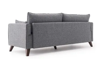 Antigua 3-sits Längsbäddad Bäddsoffa 150x190 cm i Tyg - Grå - Möbler - Soffa - Bäddsoffa - 3 sits bäddsoffa